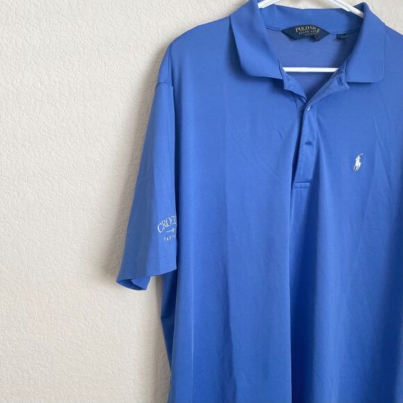 Polo Ralph Lauren Mens Shirt XL Blue Gold Active Performance Crocker Partners - Picture 5 of 11